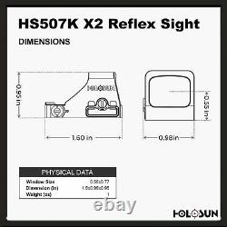 Holosun HS507K-X2 Red Dot Reflex Sight for Pistol