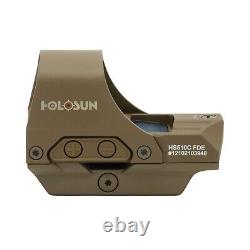 Holosun HS510C-FDE Multi-Reticle Red 2 MOA Dot & 65 MOA circle Open Reflex Sight