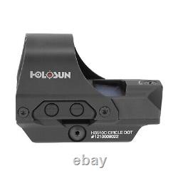 Holosun HS510C Multi-Reticle Red 2-MOA Dot & 65 MOA Circle Solar Reflex Sight