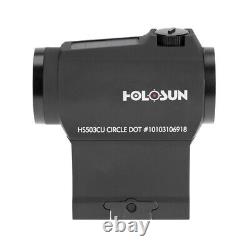 Holosun Micro Red Dot 20mm Dual Reticle, Solar Dot withRing/Turret Guard HS503CU