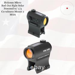 Holosun Micro Red-Dot Sight with 1/3 Co-witness Mount & Magnifier Options- HS403C