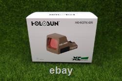 Holosun Open Reflex Compact Micro Green Dot Sight 6 MOA Reticle HE407K-GR X2 FDE