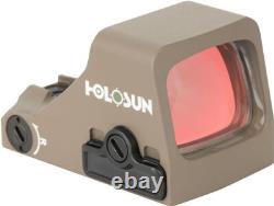 Holosun Open Reflex Compact Micro Green Dot Sight 6 MOA Reticle HE407K-GR X2 FDE