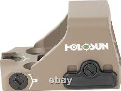 Holosun Open Reflex Compact Micro Green Dot Sight 6 MOA Reticle HE407K-GR X2 FDE
