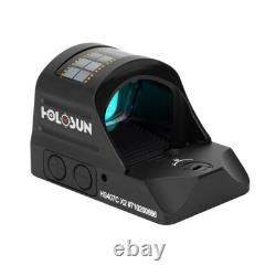 Holosun Red Dot 1x 2MOA Open Reflex Sight Black withSolar Failsafe HS407C-X2