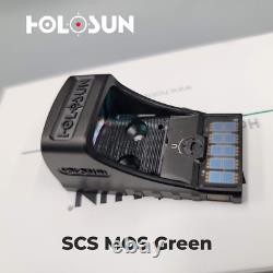 Holosun SCS MOS Green Multi-Reticle 2MOA&32MOA Circle Dot Reflex Sight SCS-M-GR