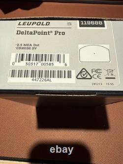 Leupold DeltaPoint Pro 2.5 MOA Red Dot Sight Black
