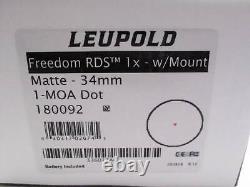 Leupold Freedom RDS 1x34mm Red Dot Sight MOA Dot Matte