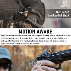 MOTION AWAKE Red Dot Reflex Sight Scope Optics 3 MOA RMR Cut Glock 17 19 APX MOS