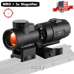 MRO HD 1x25 Red Dot Sight + 3x Magnifier 20mm QD Mount Illuminated Clone Scope