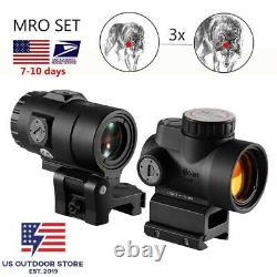 MRO Red Dot Sight 3X Magnifier Combo Tactical Optics Scopes Holographic Red Dot