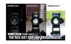 Monstrum Ghost Red Dot Sight 3X Magnifier with Flip to Side Mount Combo