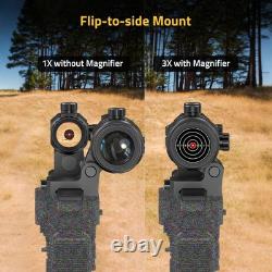 Motion Awake 3 MOA Red Dot Sight RifleScope with 3X Flip to Side Magnifier Combo