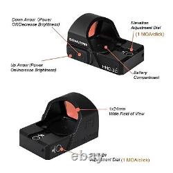 Multi-Reticle RMR Red Dot Sights Shake Awake Circle Dot Reflex Sight GOWUTAR 3C