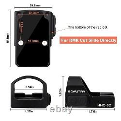 Multi-Reticle RMR Red Dot Sights Shake Awake Circle Dot Reflex Sight GOWUTAR 3C