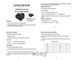 NIGHTSTAR PR17A RMSc Red Dot Sight 7.2mm Ultra-Thin Shake Awake Side Load