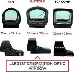 New Swampfox Justice 2 II 6 MOA, RMR 1x30 Multi Reticle Competition Green Dot