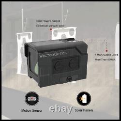 New VECTOR OPTICS ENCLOSED Red Dot Optic SHAKE AWAKE SOLAR POWER MULTI-RETICLE