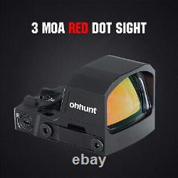 Ohhunt RD U3 Red Dot Sight 3 MOA Reticle 1x24mm Reflex Sight fits RMSc Footprint