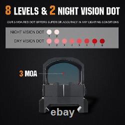 Ohhunt RD U3 Red Dot Sight 3 MOA Reticle 1x24mm Reflex Sight fits RMSc Footprint