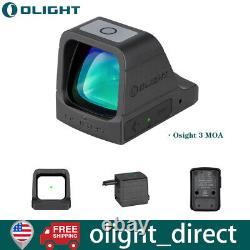 Olight Osight 3 MOA Rechargeable Green Dot Open Reflex Sight with Charging Cover