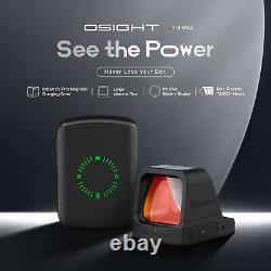 Olight Osight 3 MOA Rechargeable Green Dot Open Reflex Sight with Charging Cover