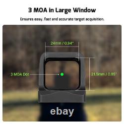 Olight Osight 3 MOA Rechargeable Green Dot Open Reflex Sight with Charging Cover