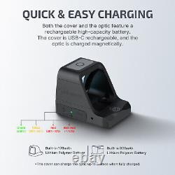 Olight Osight 3 MOA Rechargeable Green Dot Open Reflex Sight with Charging Cover