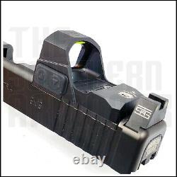 Open Reflex Red Dot Optic Sight For Glock 01 Adapter Plate 17 19 45 Gen 3 4 5