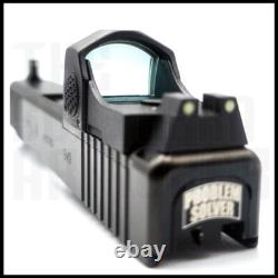 Open Reflex Red Dot Optic Sight For Glock Mos 17 19 20 21 22 23 01 Adapter Plate