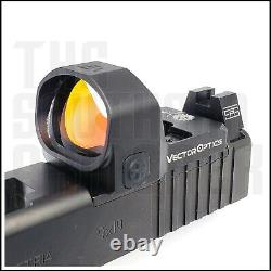Open Reflex Red Dot Pistol Sight For Glock Mos 17 19 45 Docter Noblex Venom 6moa