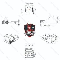 Open Reflex Red Dot Pistol Sight For Psa Dagger Doctor Slide Cut 3moa