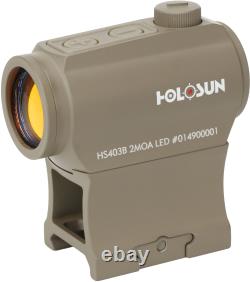 OpticsPlanet Exclusive Holosun Red Dot Sight, Flat Dark Earth, HS403B-FDE