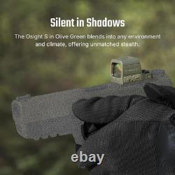 Osight S Red 2 MOA Dot-Olive Green with 32 MOA Circle & OAL Material New