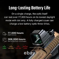 Osight X 3 MOA Dot Sight + 32 MOA Circle Magnetic Charging Cover Large Window