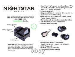 PR22 Reflex Green Dot and Circle Reticle Side Loaded Long Battery Life