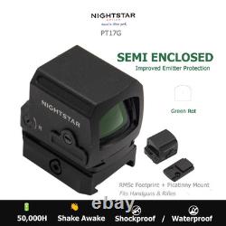 PT17G Semi-Enclosed Red Dot Sight Green reticle RMSc Shake Awake Picatinn