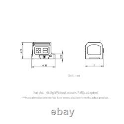 PT17G Semi-Enclosed Red Dot Sight Green reticle RMSc Shake Awake Picatinn
