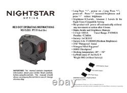 PT19 Enclosed Red Dot Sight RMR/MOS Multi Mount Shake Awake 20K Hrs