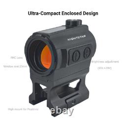 PT23MS Ultra Short Solar Red Dot Sight Shake Awake 50,000H Waterproof