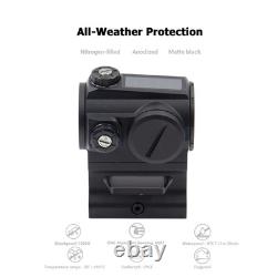 PT23MS Ultra Short Solar Red Dot Sight Shake Awake 50,000H Waterproof