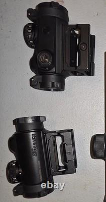 Pair of SIG SAUER ROMEO-MSR red dot sights one green one red Picatinny