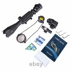 Pinty 3 in 1 4-16x50 Rangefinder Rifle Scope Red laser & Reflex Dot Sight scope