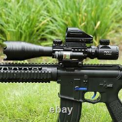 Pinty 4-16x50 Illuminated Range Finder 4 Reticle Dot Sight Red laser Rifle Scope