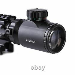 Pinty 4-16x50 Rifle Scope Green Laser 4 Reticle Red & Green Dot Sight 45°Mount