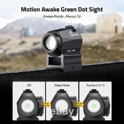 Professional RefIex Green Dot Sight Optic Riflescope with 1 inch Riser & Low Mount