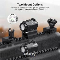 Professional RefIex Green Dot Sight Optic Riflescope with 1 inch Riser & Low Mount