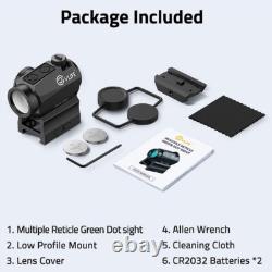 Professional RefIex Green Dot Sight Optic Riflescope with 1 inch Riser & Low Mount