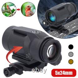 R5 1x20 Shake Awake Red Dot Sight 2 MOA Scope with 5x Magnifier Sight Combo Kit