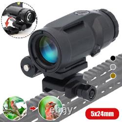 R5 1x20 Shake Awake Red Dot Sight 2 MOA Scope with 5x Magnifier Sight Combo Kit